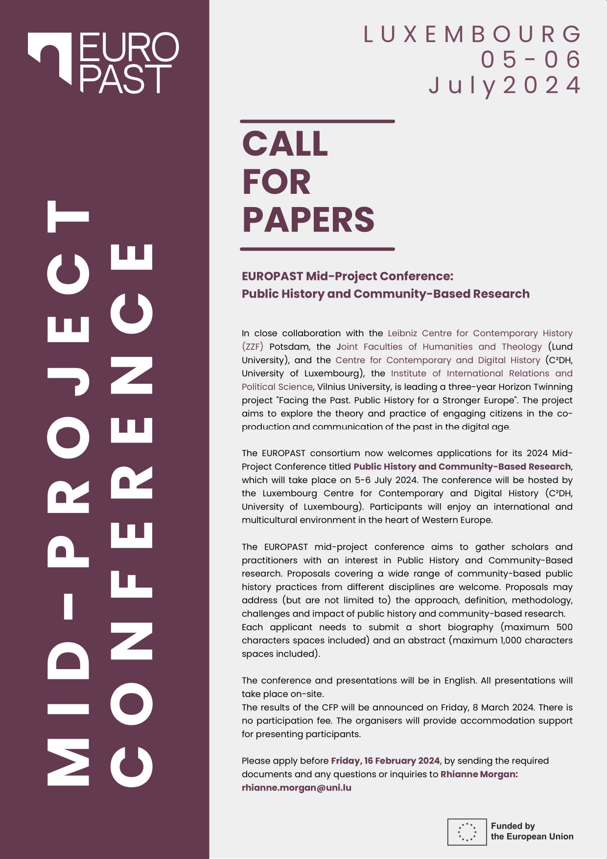 Europast project CFP
