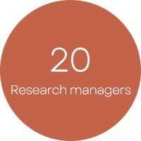 Training research managers and empowering researchers throughout the project and beyond